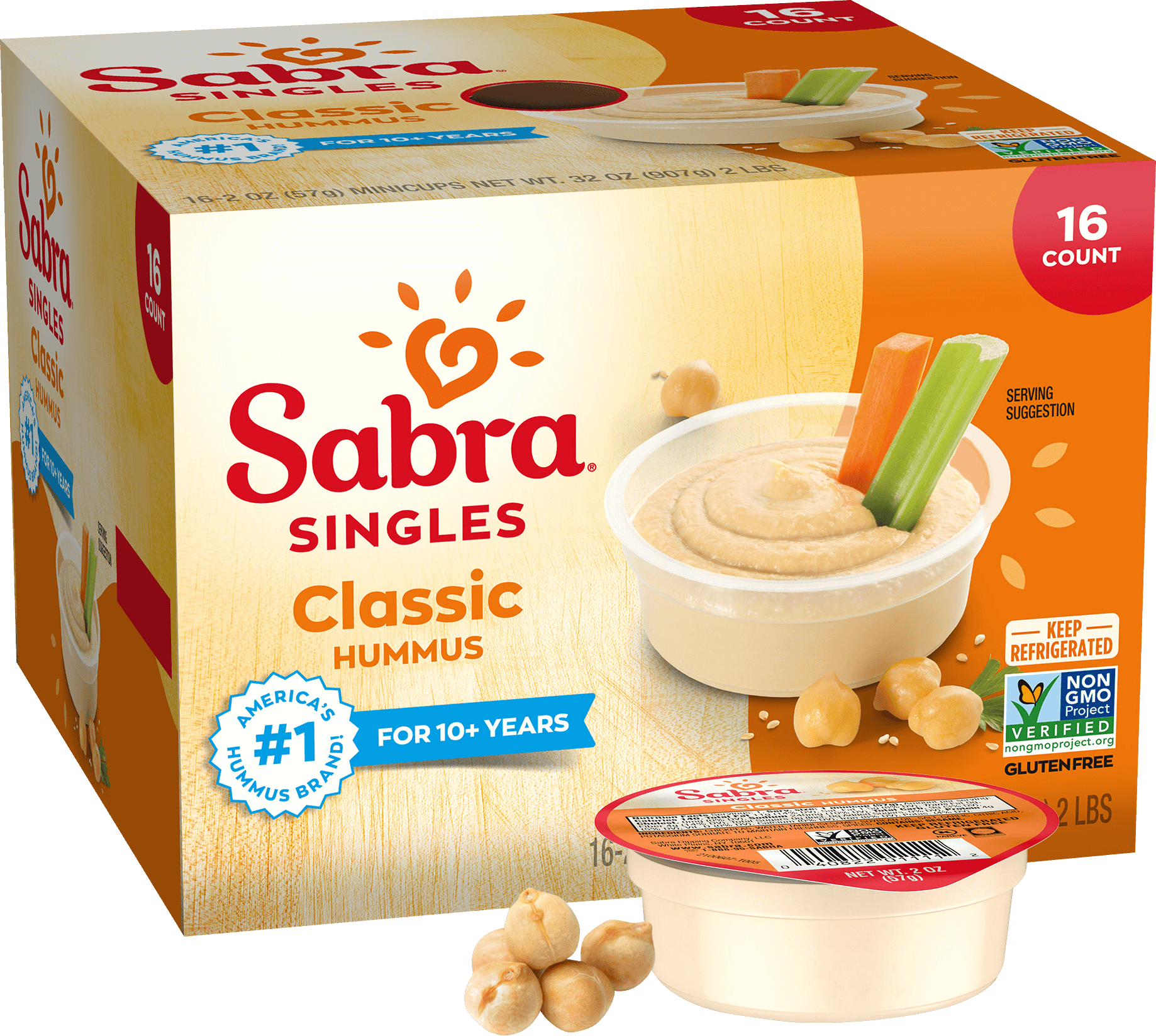 Sabra Classic Hummus Singles | Sabra